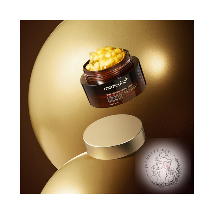 کرم ژل کپسول ویتامین سی مدی کیوب جوانساز و روشن کننده حجم 55گرم اصل کره جنوبی