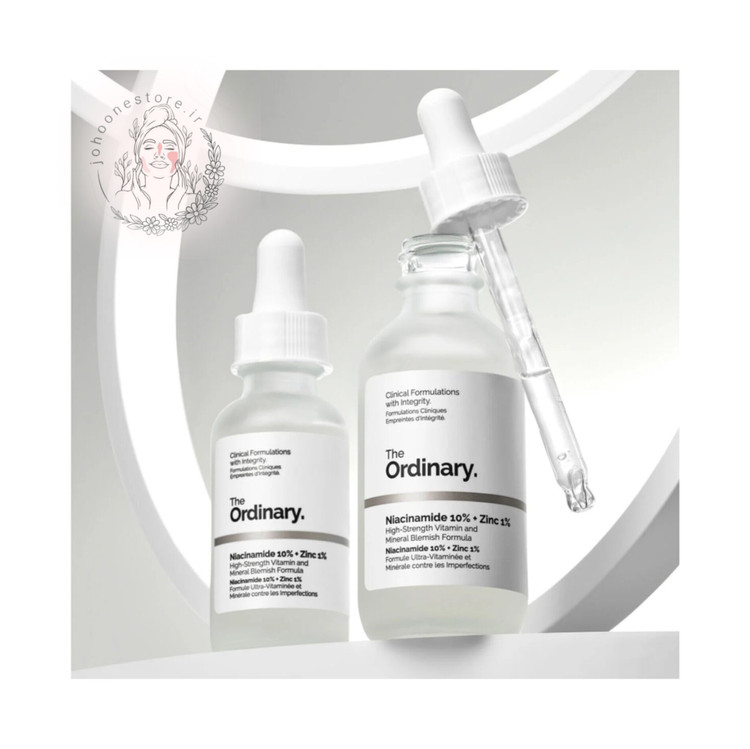 سرم نیاسینامید 10% + زینک 1% اوردینری تنظیم چربی و کاهش منافظ اصل کانادا 30میل