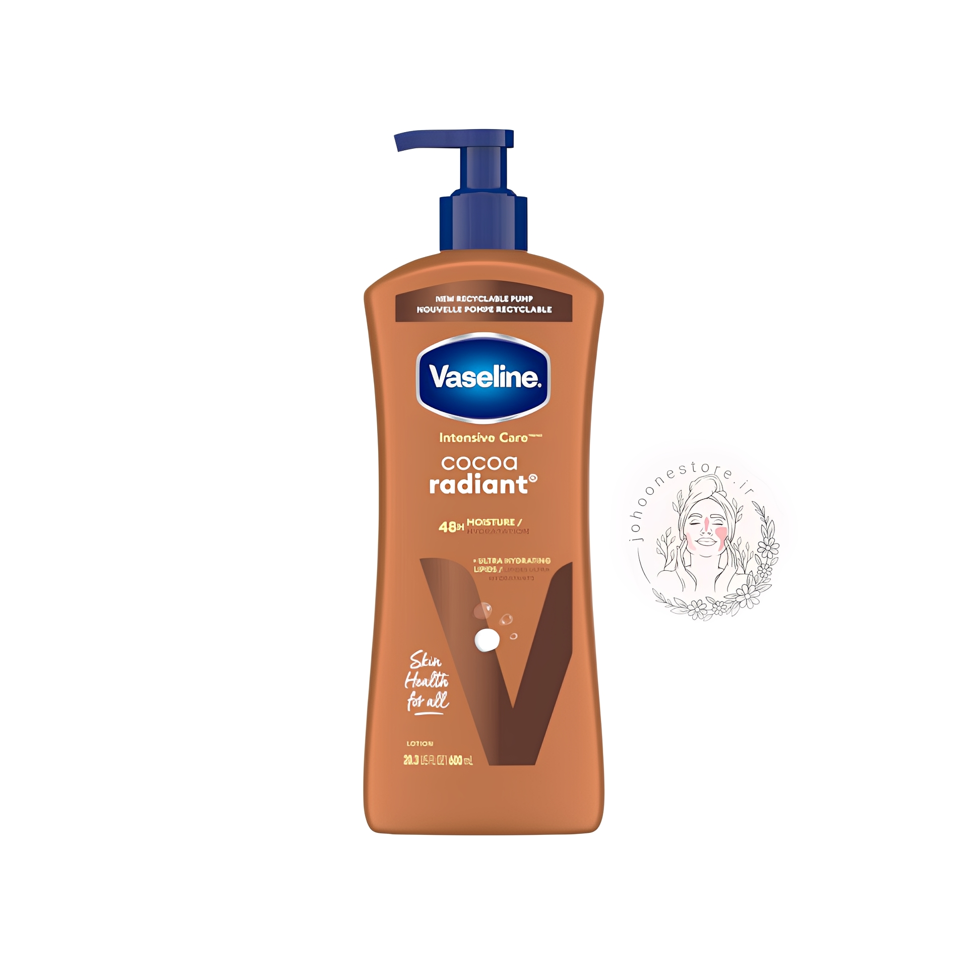 لوسیون بدن کاکائو وازلین مدل cocoa radiant حجم 600 میل اصل کانادا