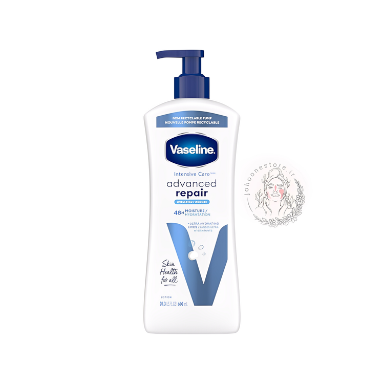 لوسیون بدن وازلین ADVANCED REPAIR حجم 600 میل اصل کانادا