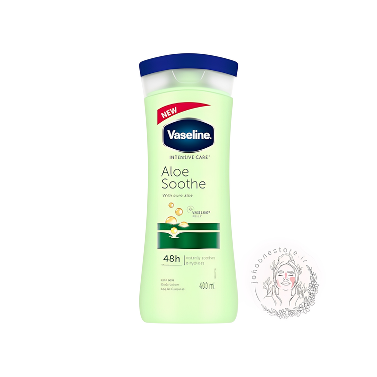 لوسیون بدن وازلین Intensive Caree مدل Aloe Soothe مناسب پوست معمولی 48h حجم 400 میل اصل آفریقای جنوبی