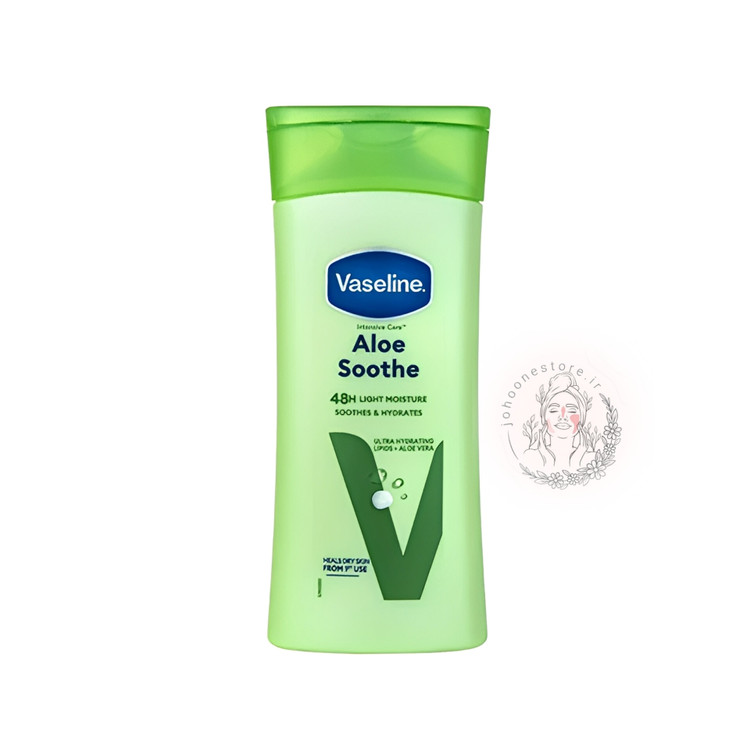 لوسیون بدن وازلین Intensive Caree مدل Aloe Soothe مناسب پوست معمولی 48h حجم 400 میل اصل آفریقای جنوبی
