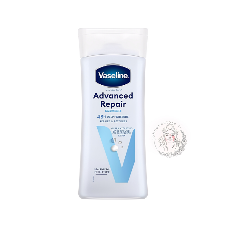 لوسیون بدن وازلین ADVANCED REPAIR حجم 600 میل اصل کانادا