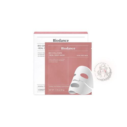 ماسک ورقه ای کلاژن بایودنس مدل collagen-real deep اصل کره جنوبی