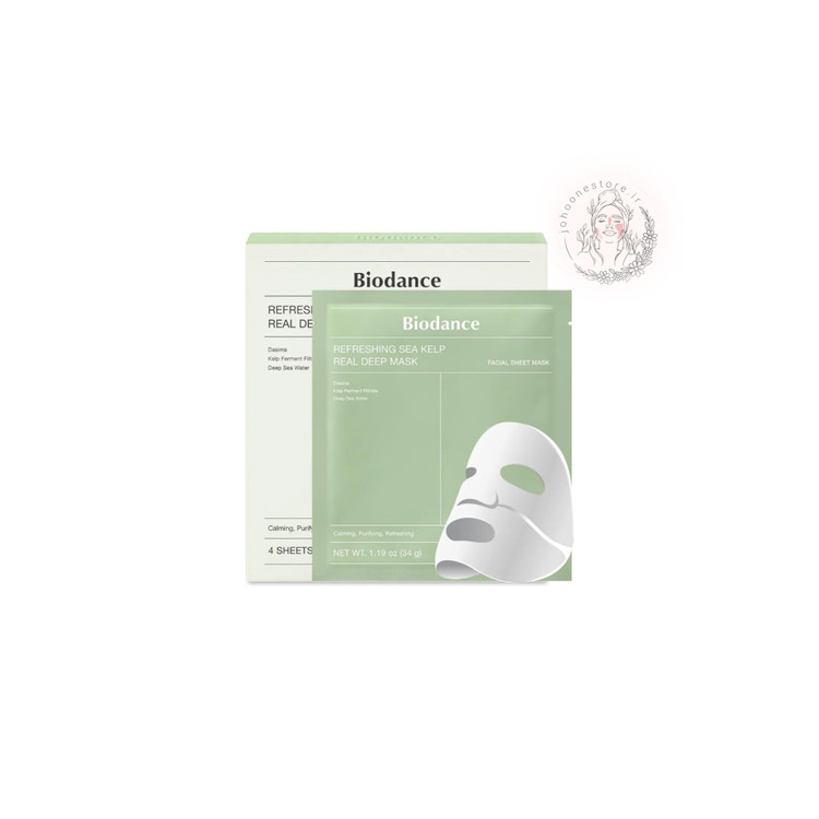 ماسک ورقه ای جلبک دریایی بایودنس مدل refreshing sea kelp-real deep اصل کره جنوبی