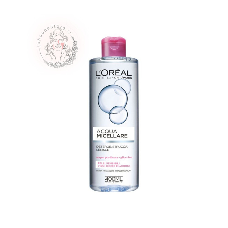 میسلار واتر لورال مدل محلول پاک کننده آرایش مخصوص پوست های نرمال و خشک حجم 400 میل اصل فرانسه