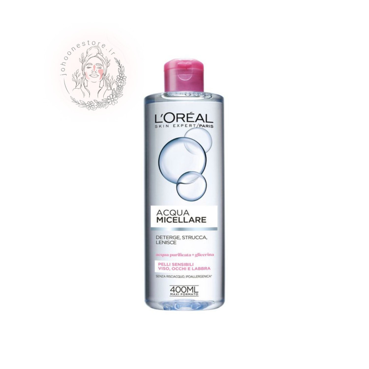 میسلار واتر لورال مدل محلول پاک کننده آرایش مخصوص پوست های نرمال و خشک حجم 400 میل اصل فرانسه