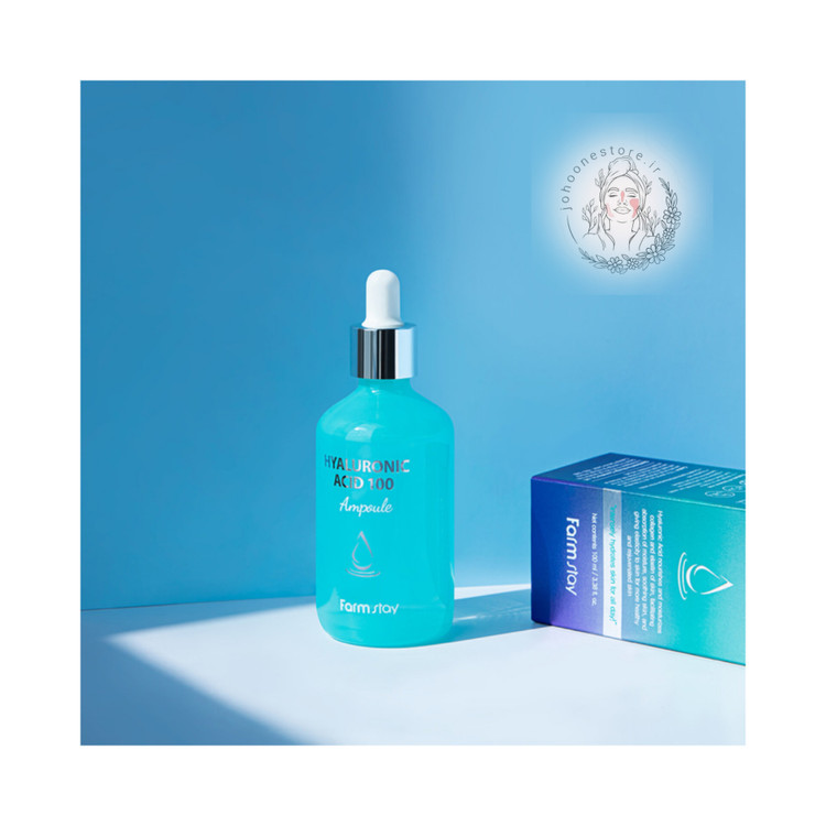 alt=“آمپول هیالورونیک اسید فارماستی ۱۰۰ میلیلیتر، سرم فوق آبرسان و مرطوب کننده قوی پوست خشک و دهیدراته با هیالورونیک اسید خالص، ساخت کره جنوبی”