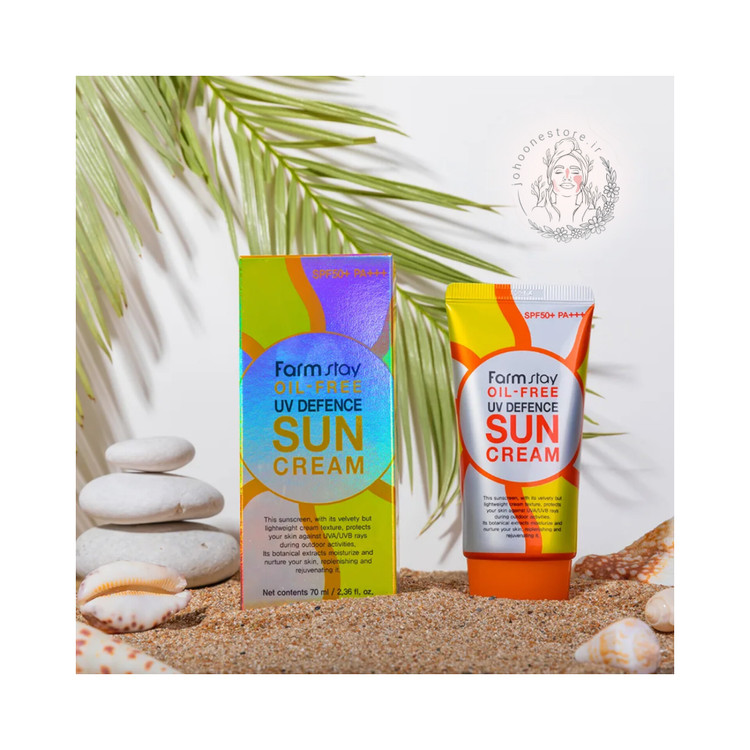 alt=کرم ضد آفتاب بدون روغن فارم استی، SPF50+ PA++++، مناسب پوست چرب و مختلط، کنترل چربی، محافظت قوی در برابر UVA/UVB، حجم 70 میلیلیتر