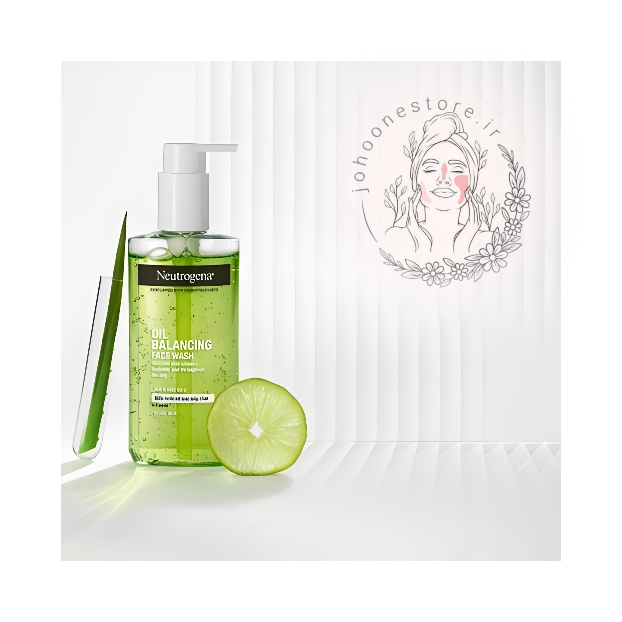 ژل شستشوی کنترل کننده چربی صورت نوتروژینا مدل Oil Balancing و  ۸۶٪ کاهش چربی پوست حجم 200 میل اصل فرانسه
