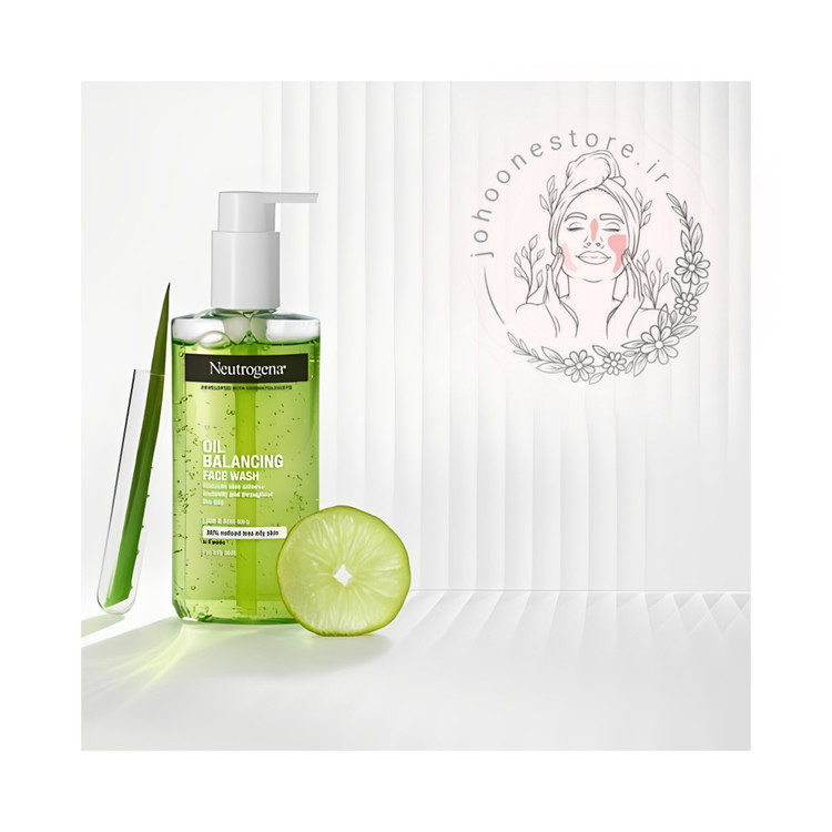 ژل شستشوی کنترل کننده چربی صورت نوتروژینا مدل Oil Balancing و  ۸۶٪ کاهش چربی پوست حجم 200 میل اصل فرانسه