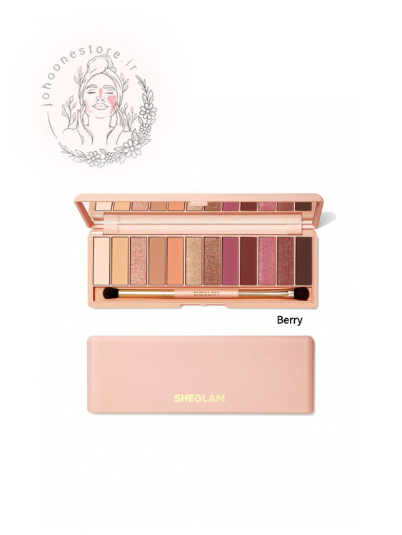 پالت سایه چشم شیگلم مدل Berry بری 12 رنگ همراه براش 2سر حجم 10 گرم اصل کره جنوبی