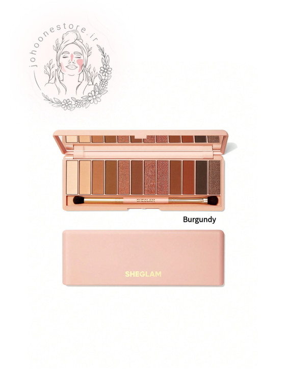 پالت سایه چشم شیگلم مدل Burgandy برگاندی 12 رنگ همراه براش 2سر حجم 10 گرم اصل کره جنوبی