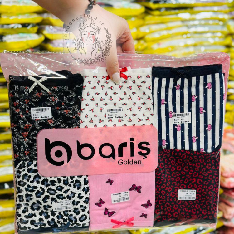 شورت زنانه Baris Golden – پک 6 عددی سایز XL