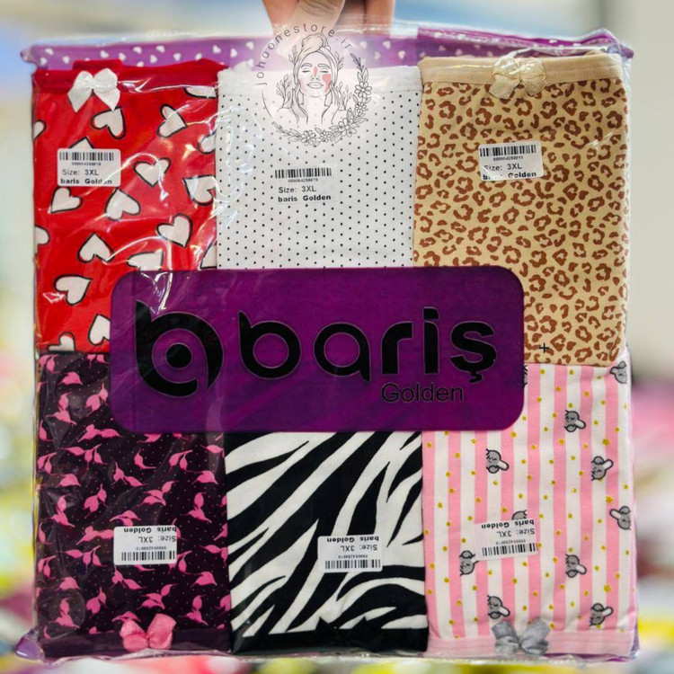 شورت زنانه Baris Golden پک 6 عددی میکس اصل
