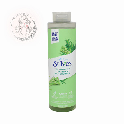 شامپو بدن سینت ایوز حاوی عصاره 100% طبیعی درخت چای سبز و گیاه لیمو حجم 650ml اصل آمریکا