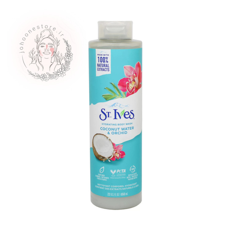 شامپو بدن سینت ایوز حاوی عصاره 100% طبیعی نارگیل و گل ارکیده حجم 650ml اصل آمریکا