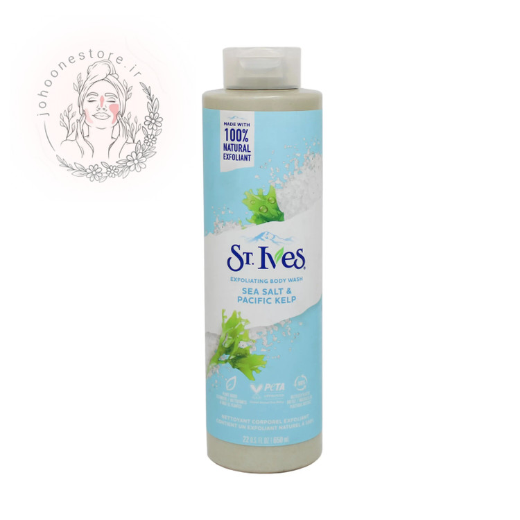 شامپو بدن سینت ایوز حاوی عصاره 100% طبیعی نمک دریا و جلبک اقیانوس حجم 650ml اصل آمریکا