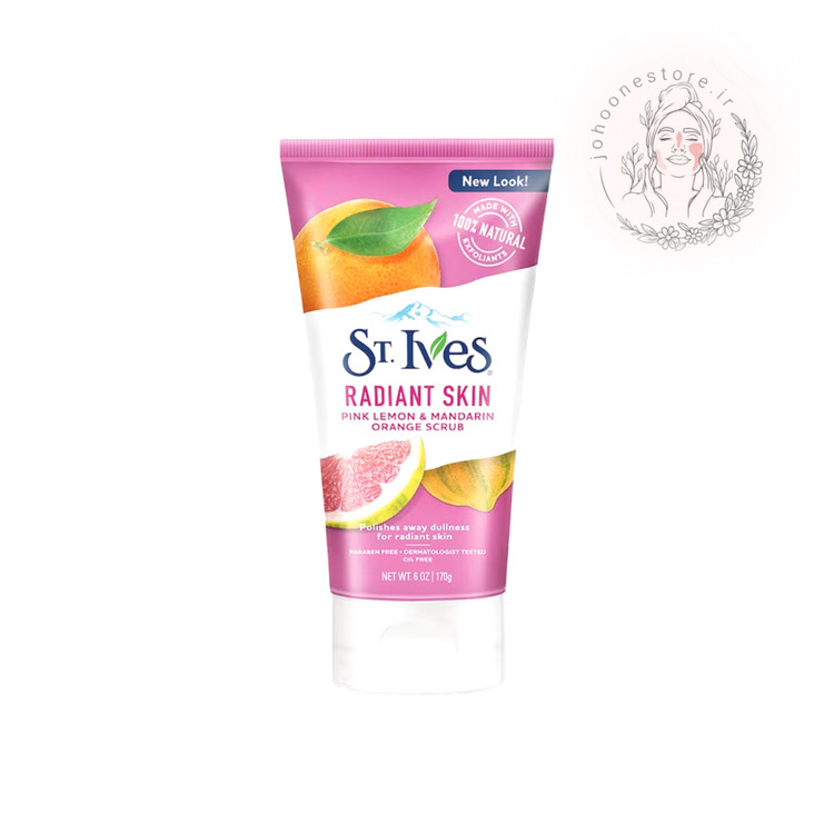 اسکراب صورت سینت ایوز مدل Radiant Skin حاوی عصاره مرکبات و دانه های طبیعی اسکراب حجم ۱۷۰ گرم اصل آمریکا