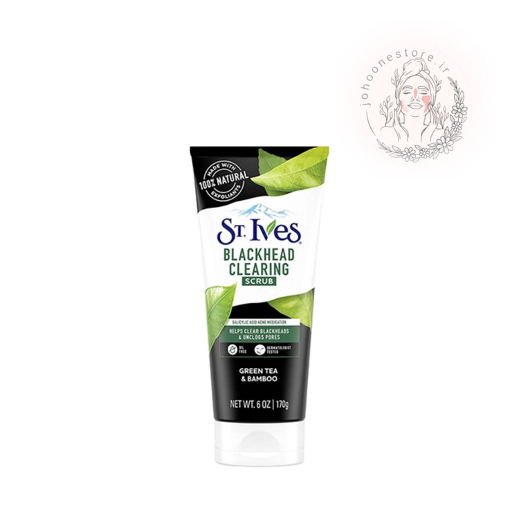 اسکراب صورت سینت ایوز مدل BHA Exfoliant با حاوی ۱٪ سالیسیلیک اسید و عصاره چای سبز و بامبو حجم ۱۷۰ گرم آمریکا نسخه قدیمی