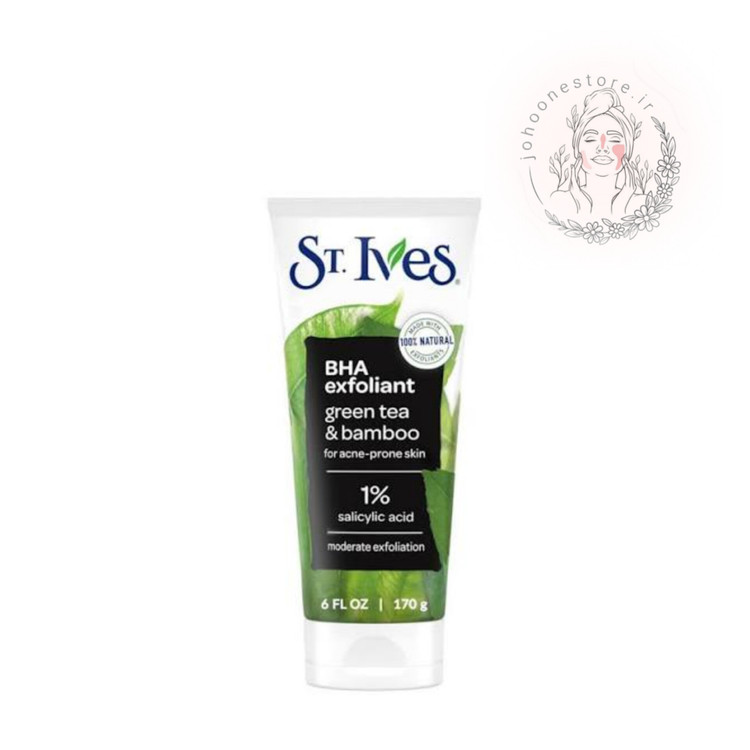 اسکراب صورت سینت ایوز مدل BHA Exfoliant با حاوی ۱٪ سالیسیلیک اسید و عصاره چای سبز و بامبو حجم ۱۷۰ گرم آمریکا نسخه جدید