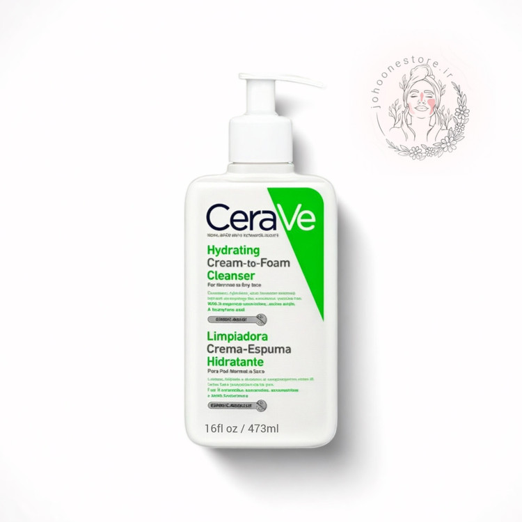 شوینده کرم به فوم سراوی مدل آبرسان مخصوص پوست نرمال و خشک اصل فرانسه حجم 473 میل