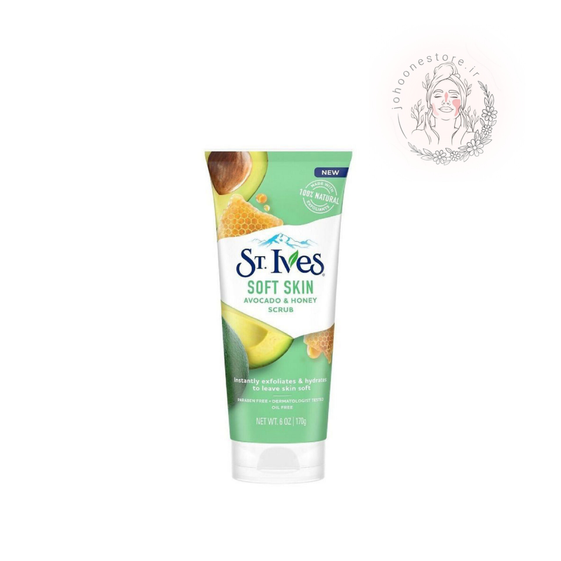اسکراب صورت سینت ایوز مدل نرم کننده حاوی آووکادو و عسل حجم ۱۷۰ گرم آمریکا