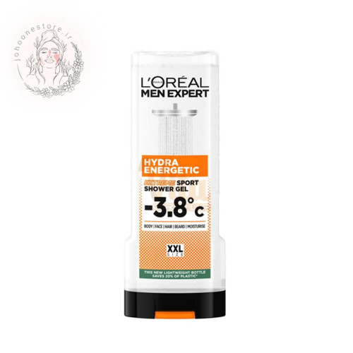 شامپو سر و بدن مردانه لورال مدل Hydra Energy سفید حجم 400 میل ( XXL ) اصل فرانسه