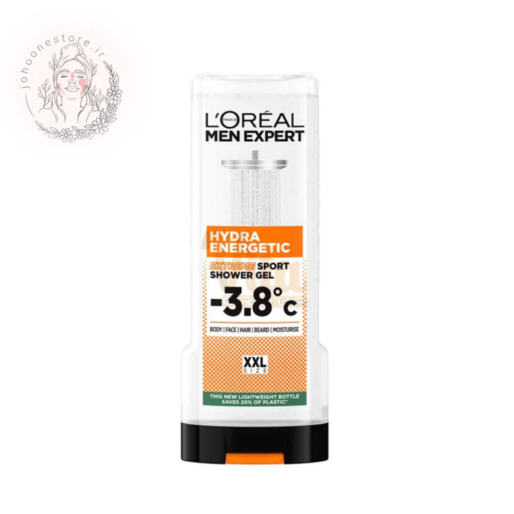 شامپو سر و بدن مردانه لورال مدل Hydra Energy سفید حجم 400 میل ( XXL ) اصل فرانسه