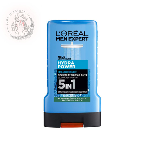 شامپو سر و بدن مردانه لورال Hydra Power آبی حجم 250 میل ( XL )اصل فرانسه
